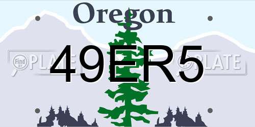 49ER5 Oregon License Plate