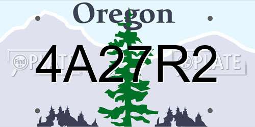 4A27R2 Oregon License Plate