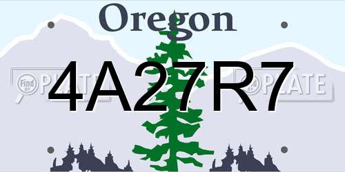 4A27R7 Oregon License Plate