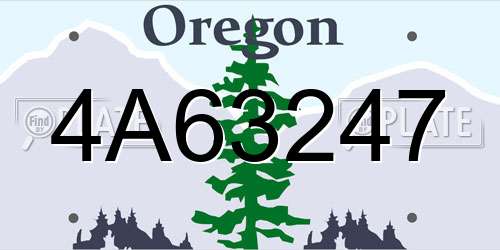 4A63247 Oregon License Plate