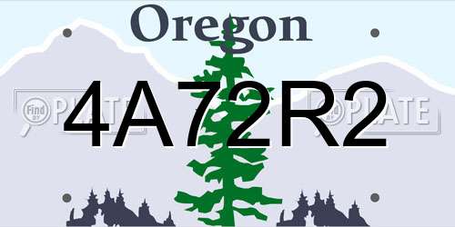 4A72R2 Oregon License Plate
