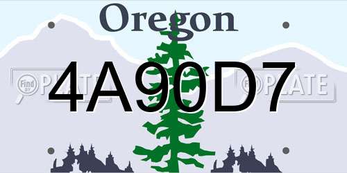 4A90D7 Oregon License Plate