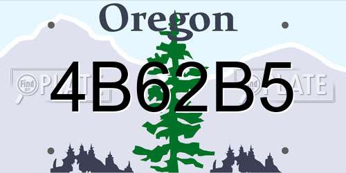 4B62B5 Oregon License Plate