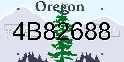 4B82688 Oregon License Plate