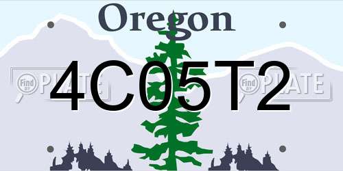 4C05T2 Oregon License Plate