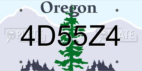 4D55Z4 Oregon License Plate