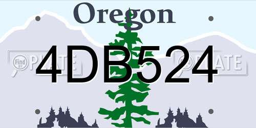 4DB524 Oregon License Plate