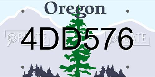 4DD576 Oregon License Plate