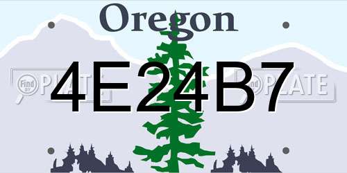 4E24B7 Oregon License Plate