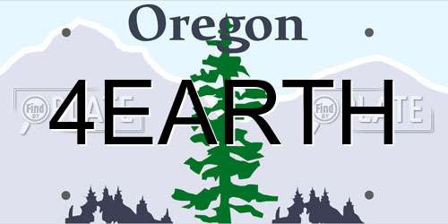 4EARTH Oregon License Plate