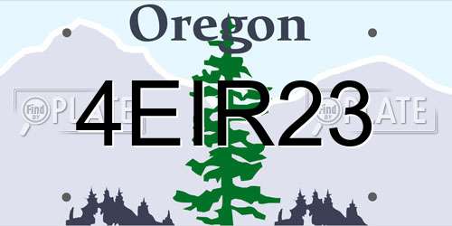4EIR23 Oregon License Plate