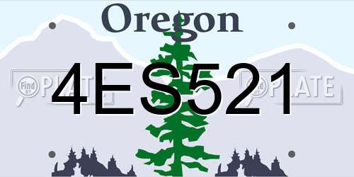 4ES521 Oregon License Plate