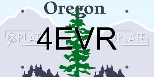 4EVR Oregon License Plate