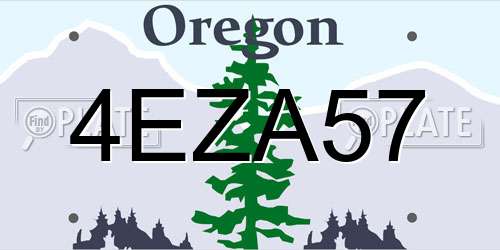 4EZA57 Oregon License Plate