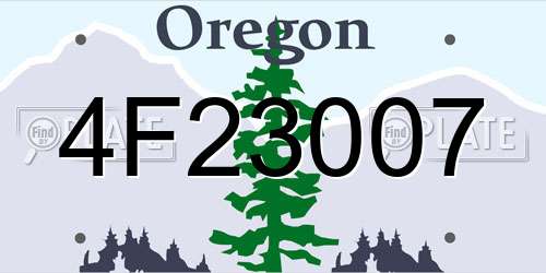 4F23007 Oregon License Plate
