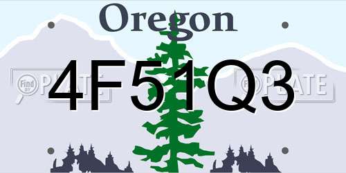 4F51Q3 Oregon License Plate