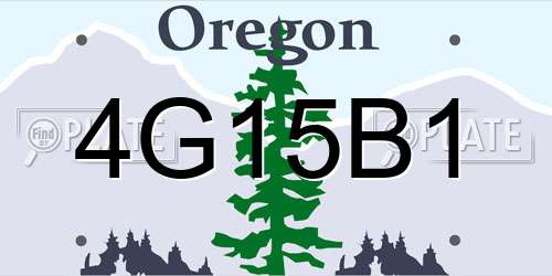 4G15B1 Oregon License Plate