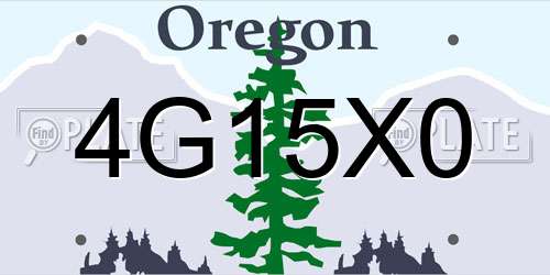 4G15X0 Oregon License Plate