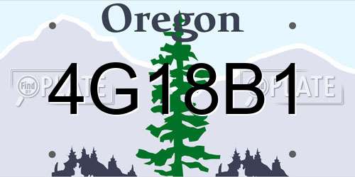4G18B1 Oregon License Plate