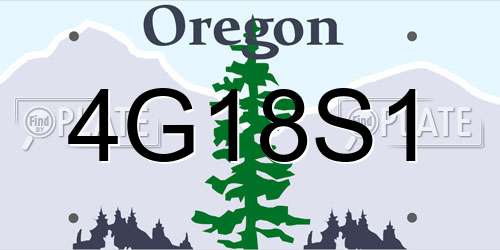 4G18S1 Oregon License Plate