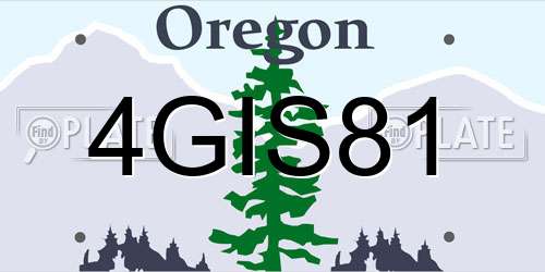 4GIS81 Oregon License Plate