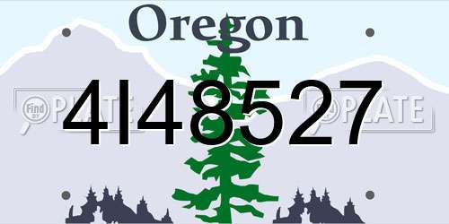 4I48527 Oregon License Plate