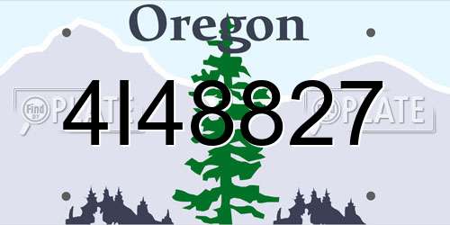 4I48827 Oregon License Plate