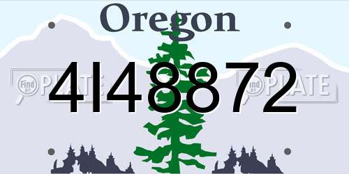 4I48872 Oregon License Plate