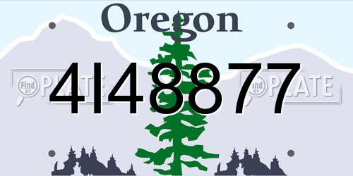 4I48877 Oregon License Plate