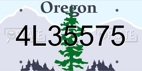 4L35575 Oregon License Plate