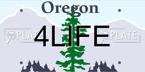 4LIFE Oregon License Plate