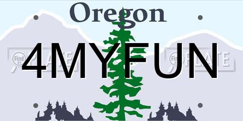 4MYFUN Oregon License Plate