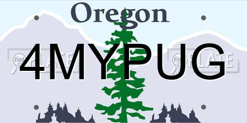 4MYPUG Oregon License Plate