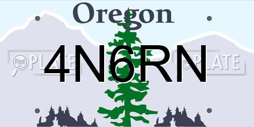 4N6RN Oregon License Plate