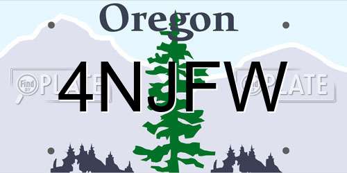 4NJFW Oregon License Plate