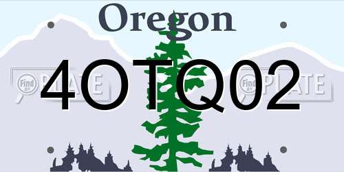 4OTQ02 Oregon License Plate