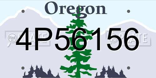 4P56156 Oregon License Plate