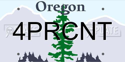 4PRCNT Oregon License Plate