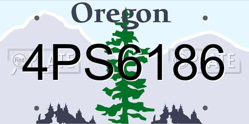 4PS6186 Oregon License Plate