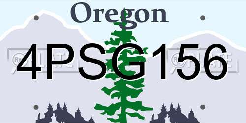 4PSG156 Oregon License Plate