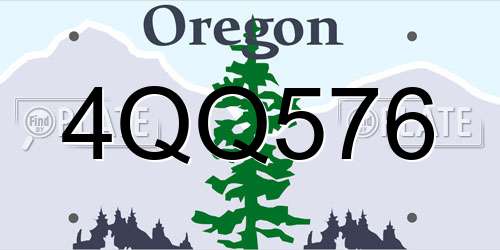 4QQ576 Oregon License Plate