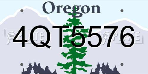 4QT5576 Oregon License Plate