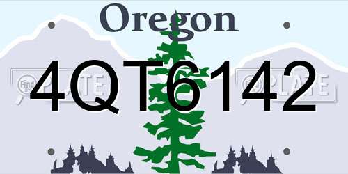 4QT6142 Oregon License Plate