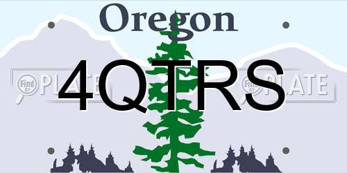 4QTRS Oregon License Plate