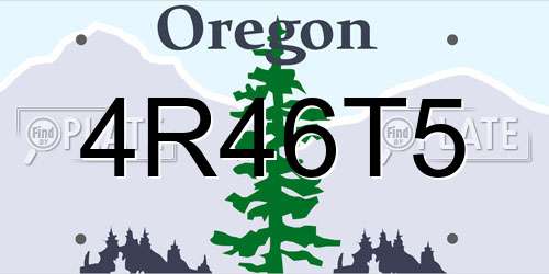 4R46T5 Oregon License Plate