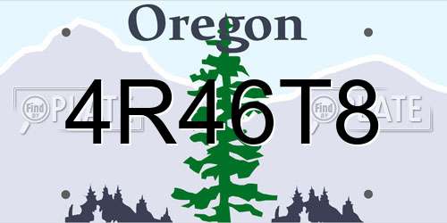 4R46T8 Oregon License Plate