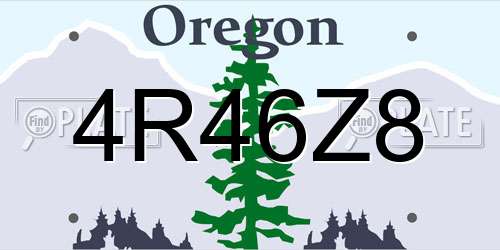 4R46Z8 Oregon License Plate