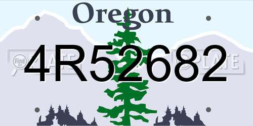4R52682 Oregon License Plate