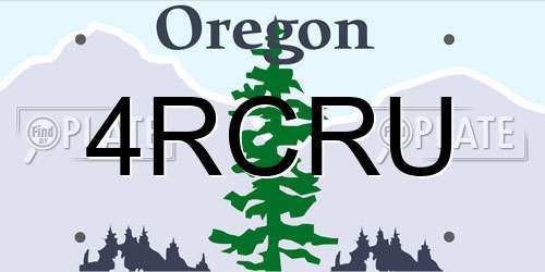 4RCRU Oregon License Plate