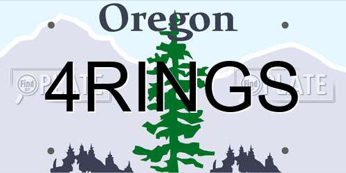 4RINGS Oregon License Plate